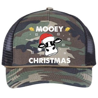 Funny Christmas Farm Cow Heifer Mooey Christmas Ugly Xmas Gift Retro Rope Trucker Hat Cap