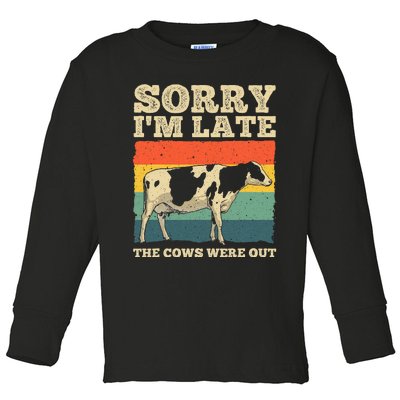 Funny Cow For Men Women Cow Farmer Herd Farming Animal Lover Toddler Long Sleeve Shirt