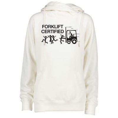 Forklift Certified Womens Funnel Neck Pullover Hood