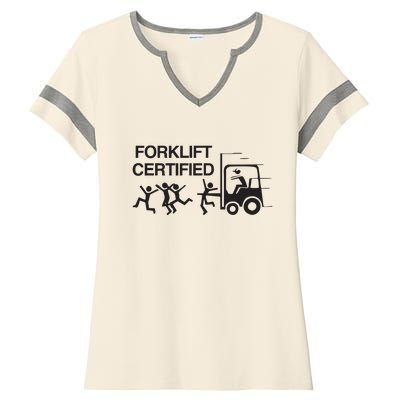 Forklift Certified Ladies Halftime Notch Neck Tee