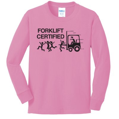 Forklift Certified Kids Long Sleeve Shirt