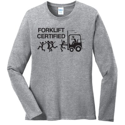 Forklift Certified Ladies Long Sleeve Shirt