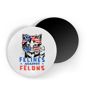 Funny Cat Felines Against Felons Magnet