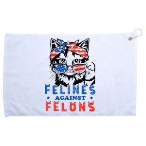 Funny Cat Felines Against Felons Grommeted Golf Towel