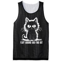 Funny Cat Fluff Around And Find Out Gifts Mesh Reversible Basketball Jersey Tank