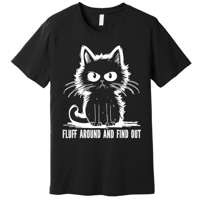 Funny Cat Fluff Around And Find Out Gifts Premium T-Shirt