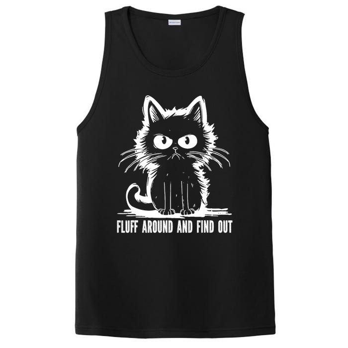 Funny Cat Fluff Around And Find Out Gifts PosiCharge Competitor Tank