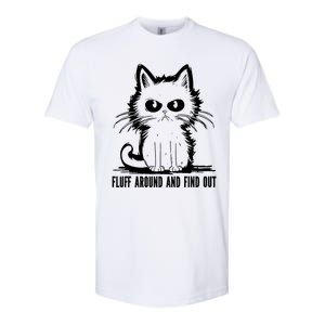 Funny Cat Fluff Around And Find Out Gifts Softstyle CVC T-Shirt