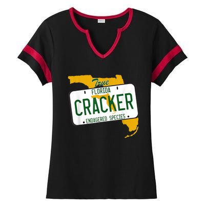 Funny Cracker Florida Ladies Halftime Notch Neck Tee