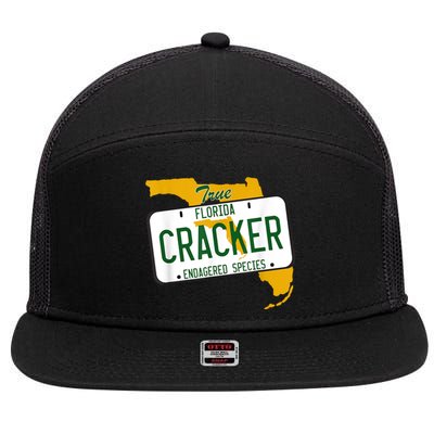 Funny Cracker Florida 7 Panel Mesh Trucker Snapback Hat