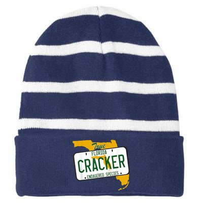 Funny Cracker Florida Striped Beanie with Solid Band