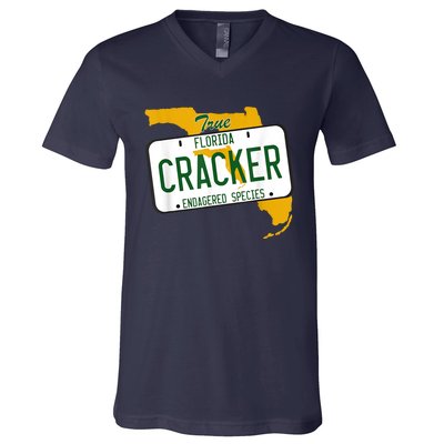 Funny Cracker Florida V-Neck T-Shirt