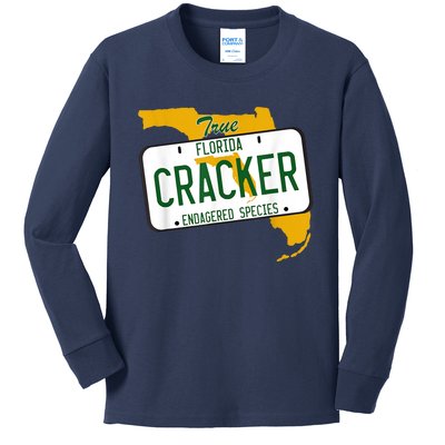 Funny Cracker Florida Kids Long Sleeve Shirt