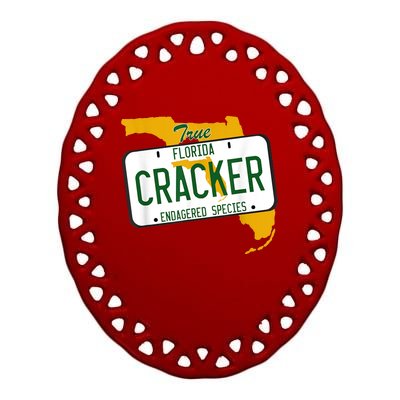 Funny Cracker Florida Ceramic Oval Ornament