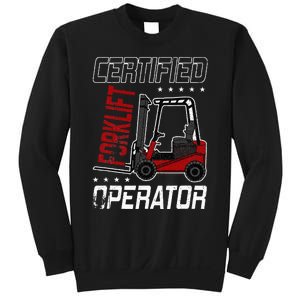 Funny Certified Forklift Operator Driving Fork Lift Driver Sweatshirt