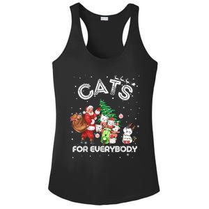 Funny Cats For Everybody Cat Christmas Ugly Sweater Christma Gift Ladies PosiCharge Competitor Racerback Tank