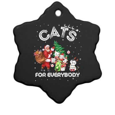 Funny Cats For Everybody Cat Christmas Ugly Sweater Christma Gift Ceramic Star Ornament