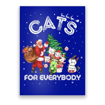 Funny Cats For Everybody Cat Christmas Ugly Sweater Christma Gift Poster