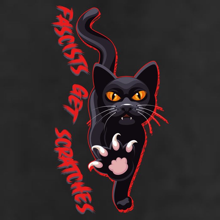 Funny Cat Fascists Get Scratches Garment-Dyed Fleece Hoodie
