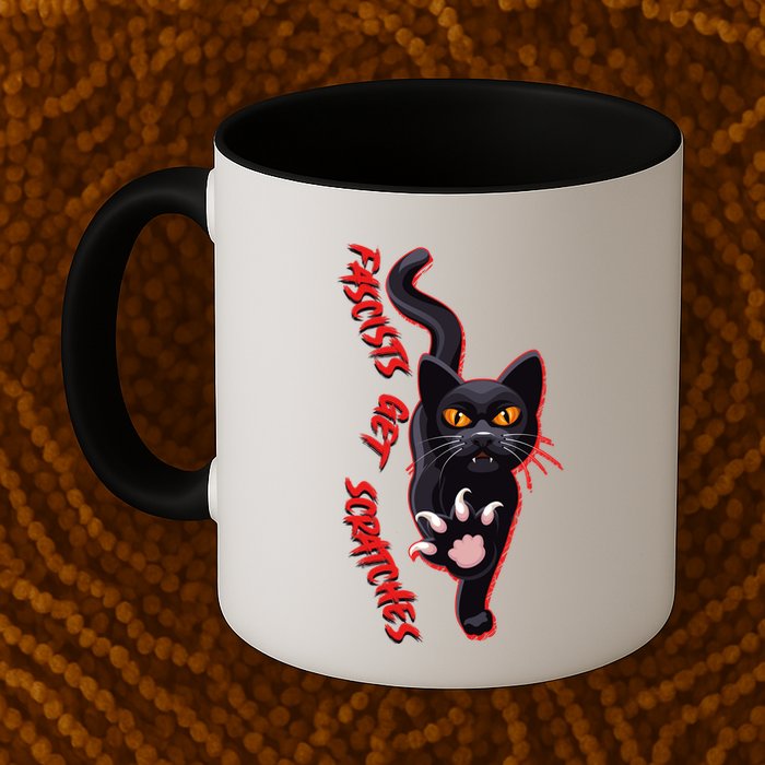 Funny Cat Fascists Get Scratches Mug