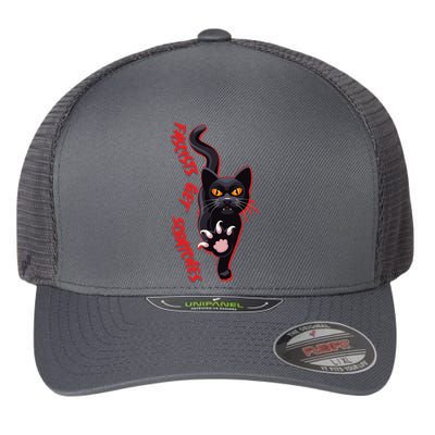 Funny Cat Fascists Get Scratches Flexfit Unipanel Trucker Cap