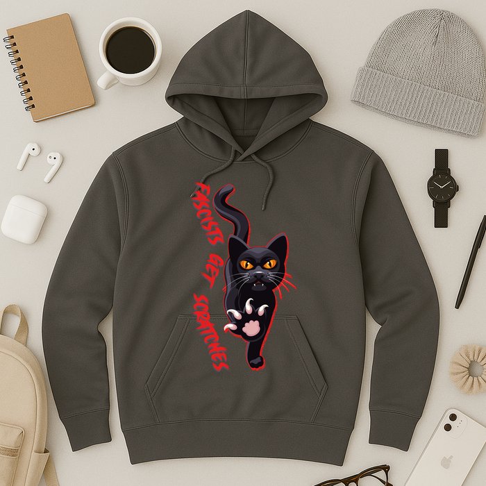 Funny Cat Fascists Get Scratches Hoodie