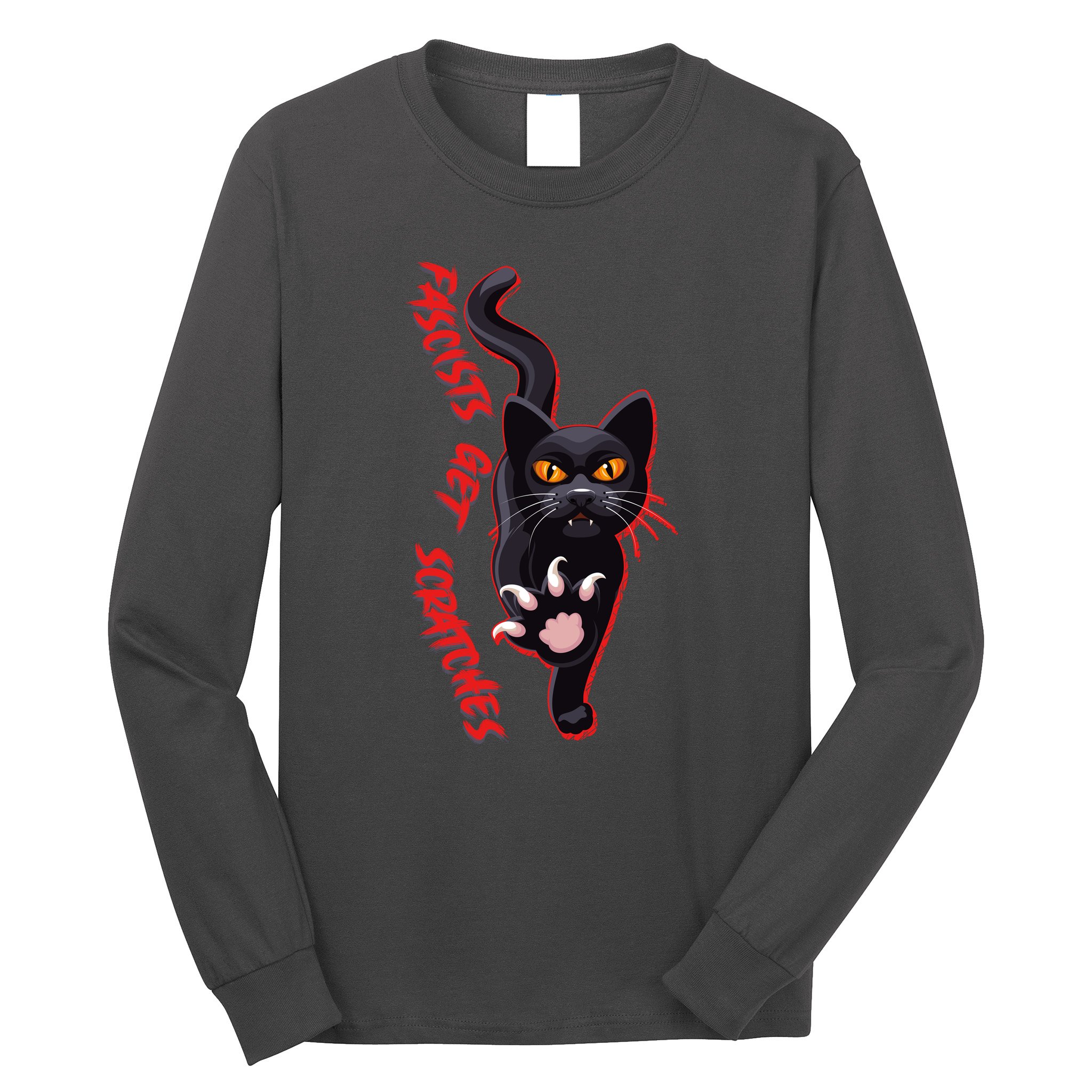 Funny Cat Fascists Get Scratches Long Sleeve Shirt