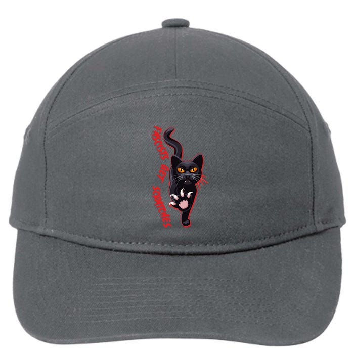 Funny Cat Fascists Get Scratches 7-Panel Snapback Hat