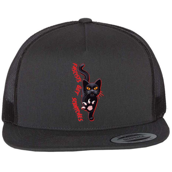 Funny Cat Fascists Get Scratches Flat Bill Trucker Hat