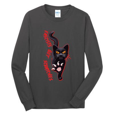 Funny Cat Fascists Get Scratches Tall Long Sleeve T-Shirt