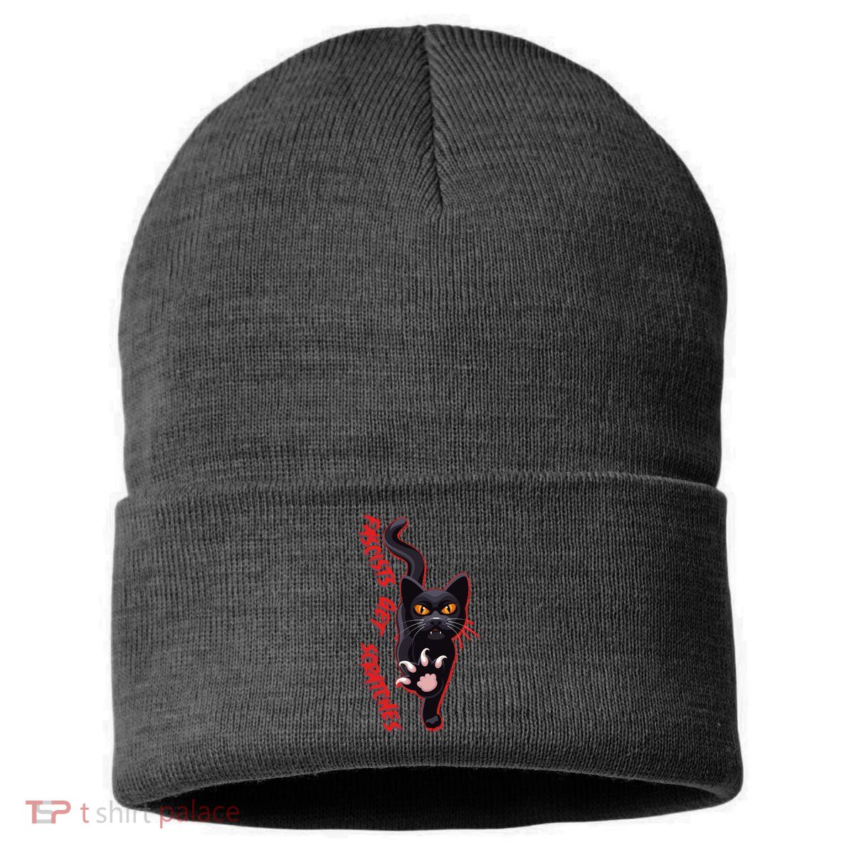 Funny Cat Fascists Get Scratches Sustainable Knit Beanie
