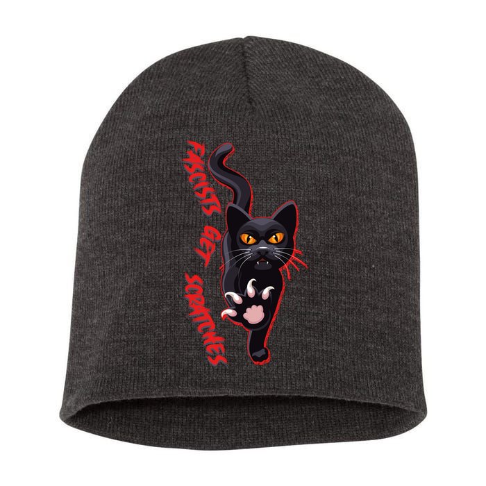 Funny Cat Fascists Get Scratches Short Acrylic Beanie