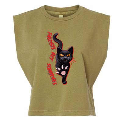 Funny Cat Fascists Get Scratches Garment-Dyed Women's Muscle Tee
