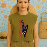 Funny Cat Fascists Get Scratches Garment-Dyed Women's Muscle Tee