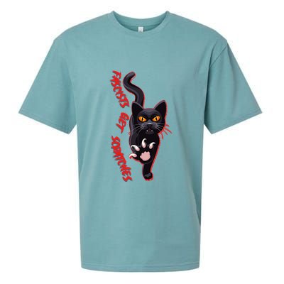 Funny Cat Fascists Get Scratches Sueded Cloud Jersey T-Shirt