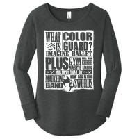 Funny Colorguard For A Color Guard Women's Perfect Tri Tunic Long Sleeve Shirt