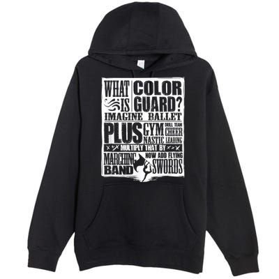 Funny Colorguard For A Color Guard Premium Pullover Hoodie