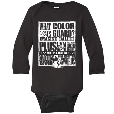 Funny Colorguard For A Color Guard Baby Long Sleeve Bodysuit