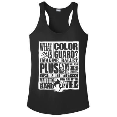 Funny Colorguard For A Color Guard Ladies PosiCharge Competitor Racerback Tank