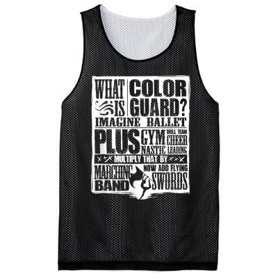 Funny Colorguard For A Color Guard Mesh Reversible Basketball Jersey Tank