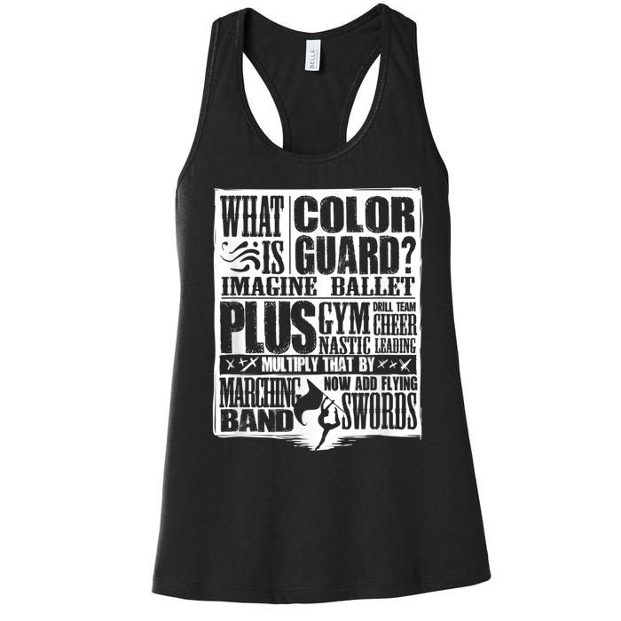 Funny Colorguard For A Color Guard Women's Racerback Tank