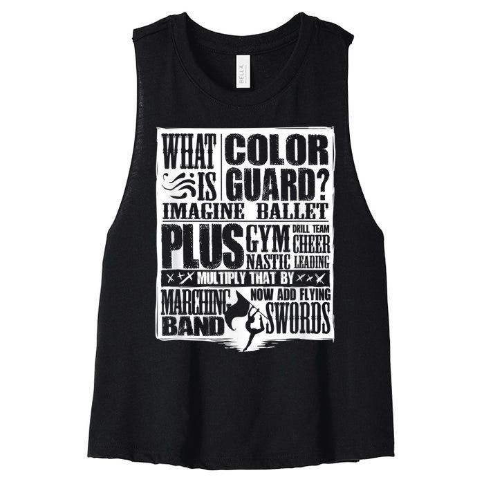 Funny Colorguard For A Color Guard Women's Racerback Cropped Tank