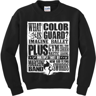 Funny Colorguard For A Color Guard Kids Sweatshirt