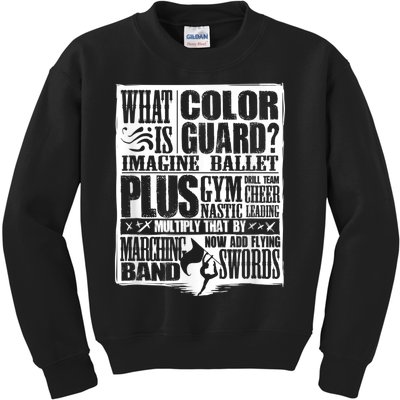 Funny Colorguard For A Color Guard Kids Sweatshirt