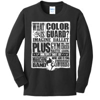 Funny Colorguard For A Color Guard Kids Long Sleeve Shirt