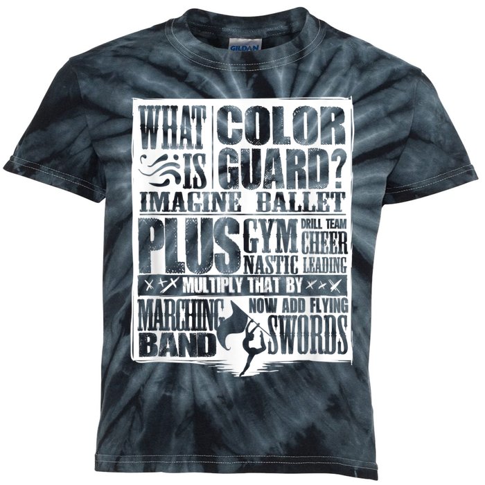 Funny Colorguard For A Color Guard Kids Tie-Dye T-Shirt