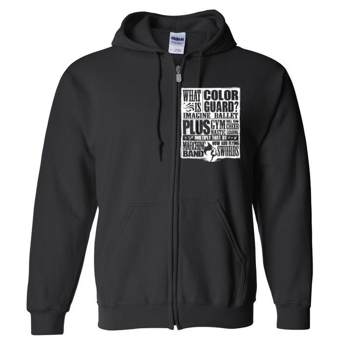 Funny Colorguard For A Color Guard Full Zip Hoodie