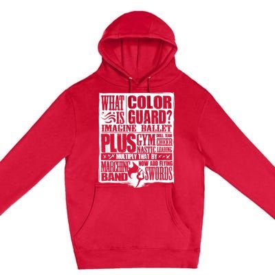 Funny Colorguard For A Color Guard Premium Pullover Hoodie