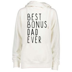 Family Cool Funny Stepdad Stepdad Best Bonus Dad Ever Funny Gift Womens Funnel Neck Pullover Hood