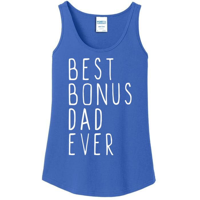 Family Cool Funny Stepdad Stepdad Best Bonus Dad Ever Funny Gift Ladies Essential Tank